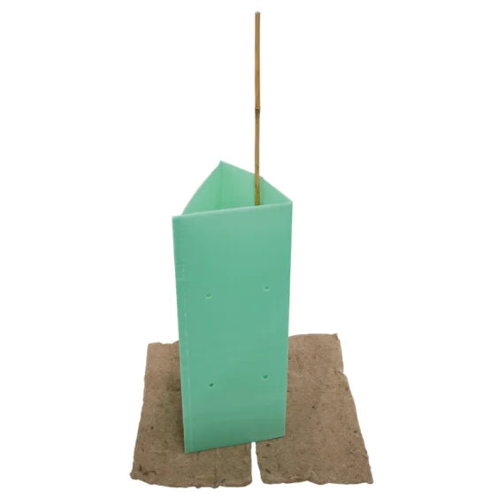 Green Corflute Triangular Tree Guard Kitset
