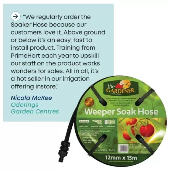 The Gardener Weeper Soak Hose with Fittings