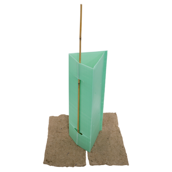 Green Corflute Triangular Tree Guard Kitset